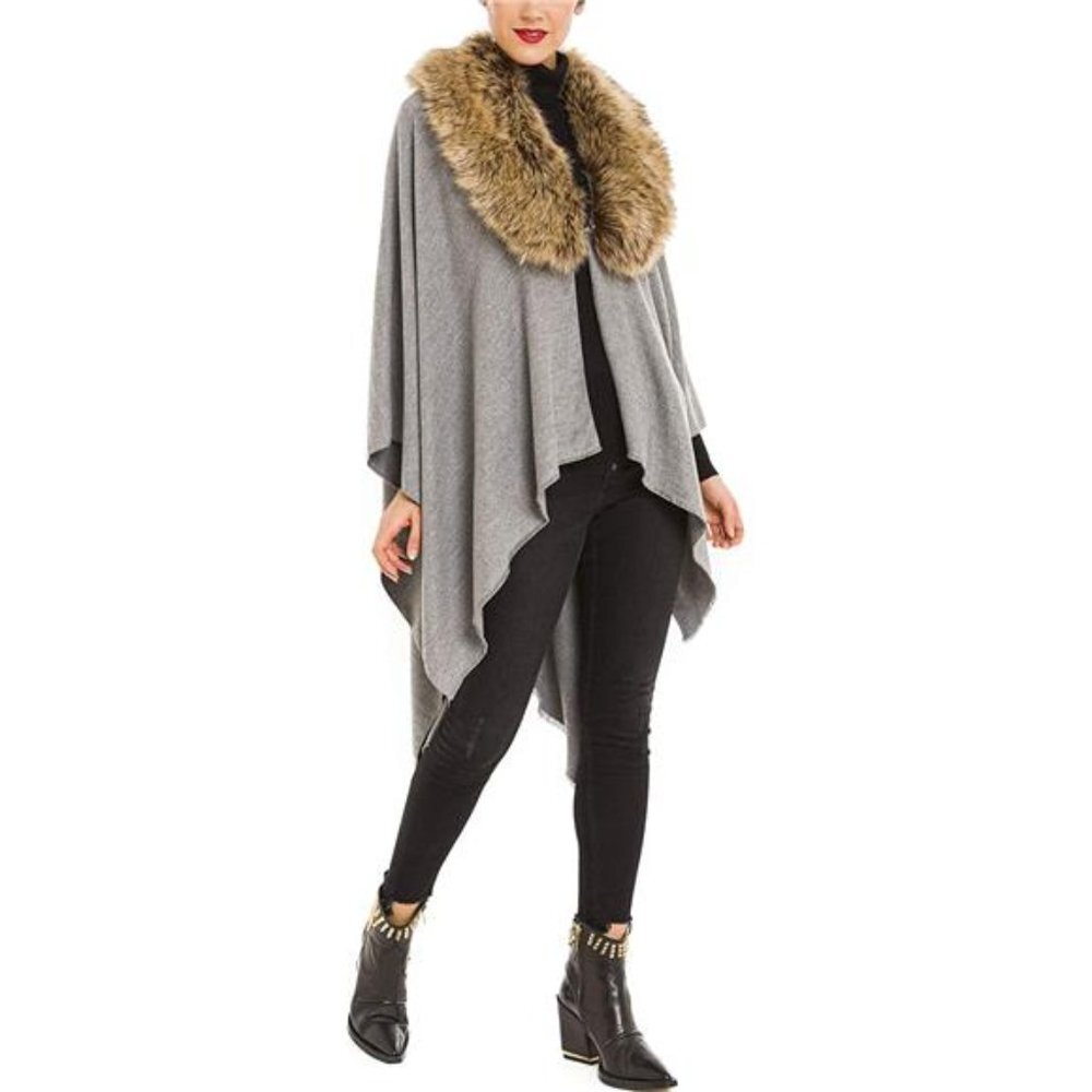 Women's Shawl Wrap Cape Cardigan Sweater Open Front